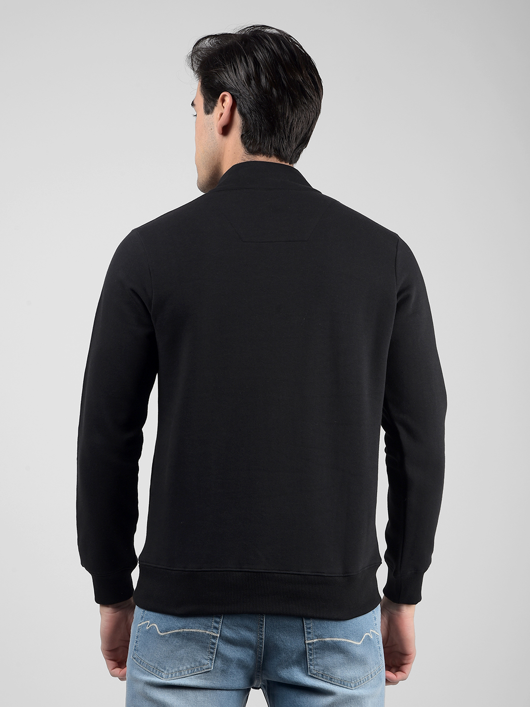 Numero Uno Men Black Mock Neck Sweatshirts